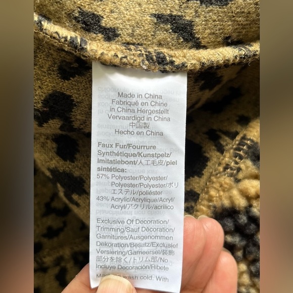 Madewell Sherpa Bomber Jacket in Leopard Size Small - Picture 11 of 15